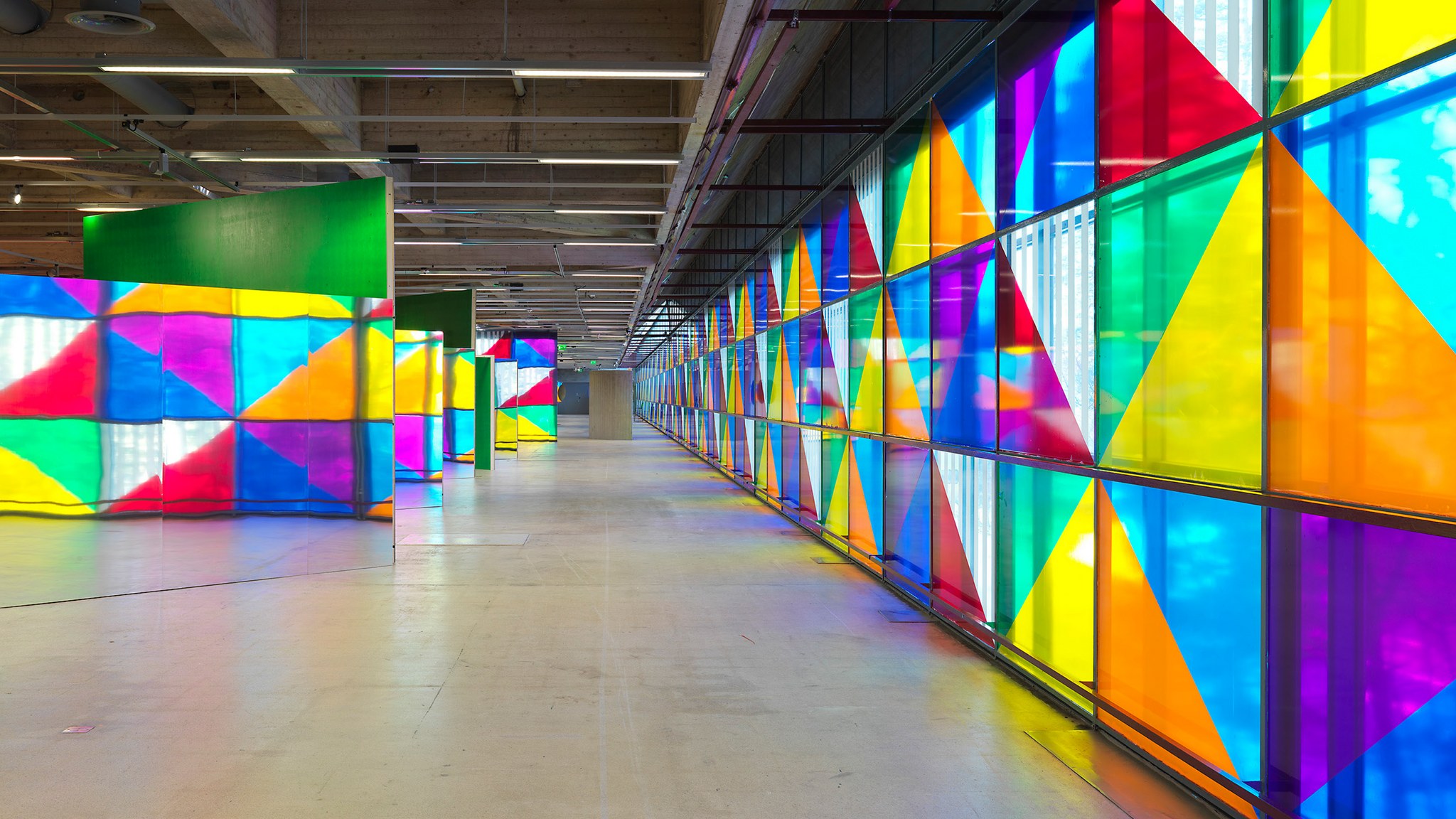 A closer look at Daniel Buren's colorful intervention at the